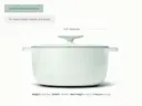 Enameled Cast Iron Dutch Oven - Light Mist - Detail