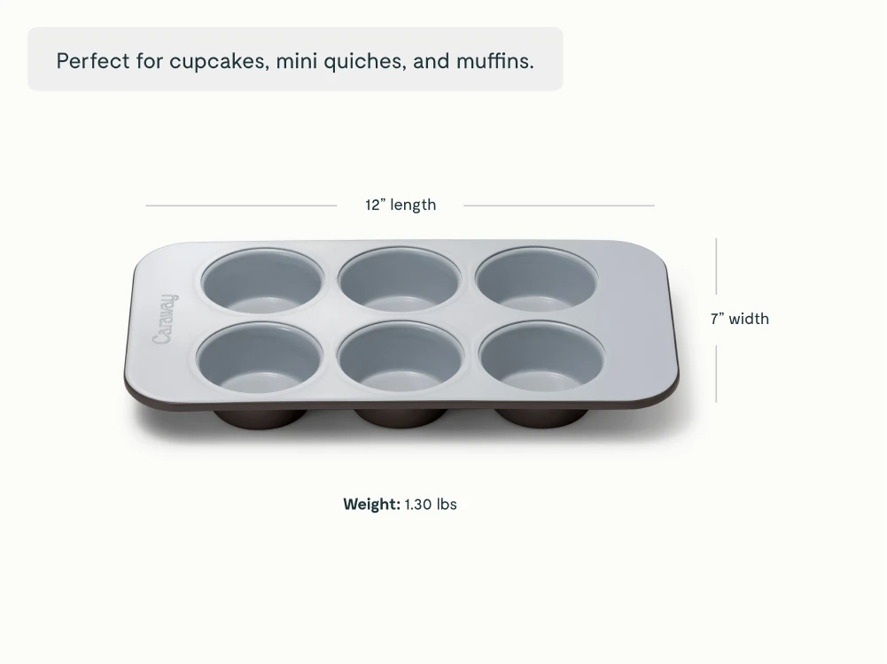6 Cup Muffin Pan - Black - Detail
