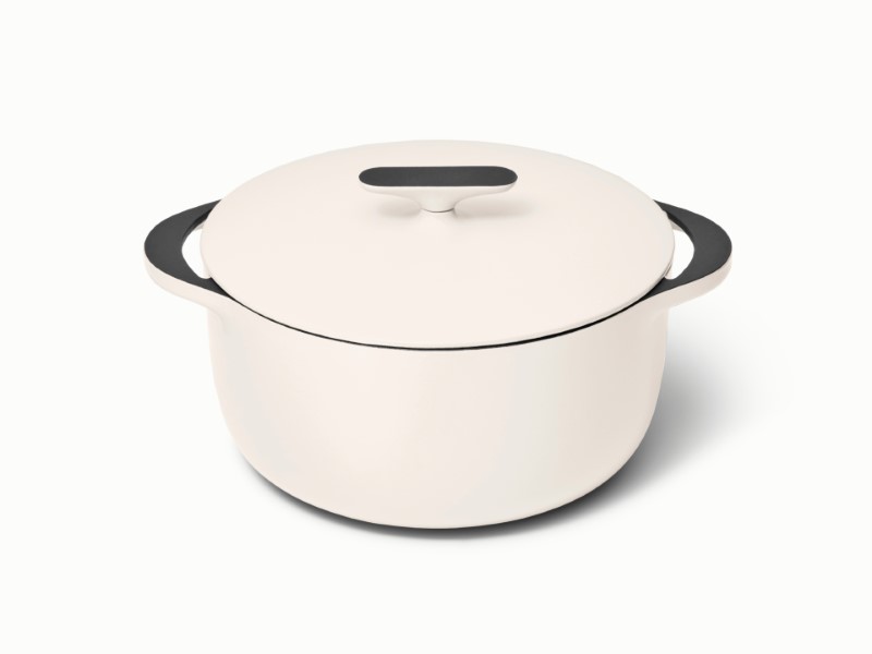 Enameled Cast Iron Dutch Oven - Cream - Hero