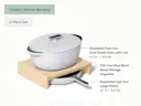 Large Enameled Cast Iron Duo - Gray - Detail