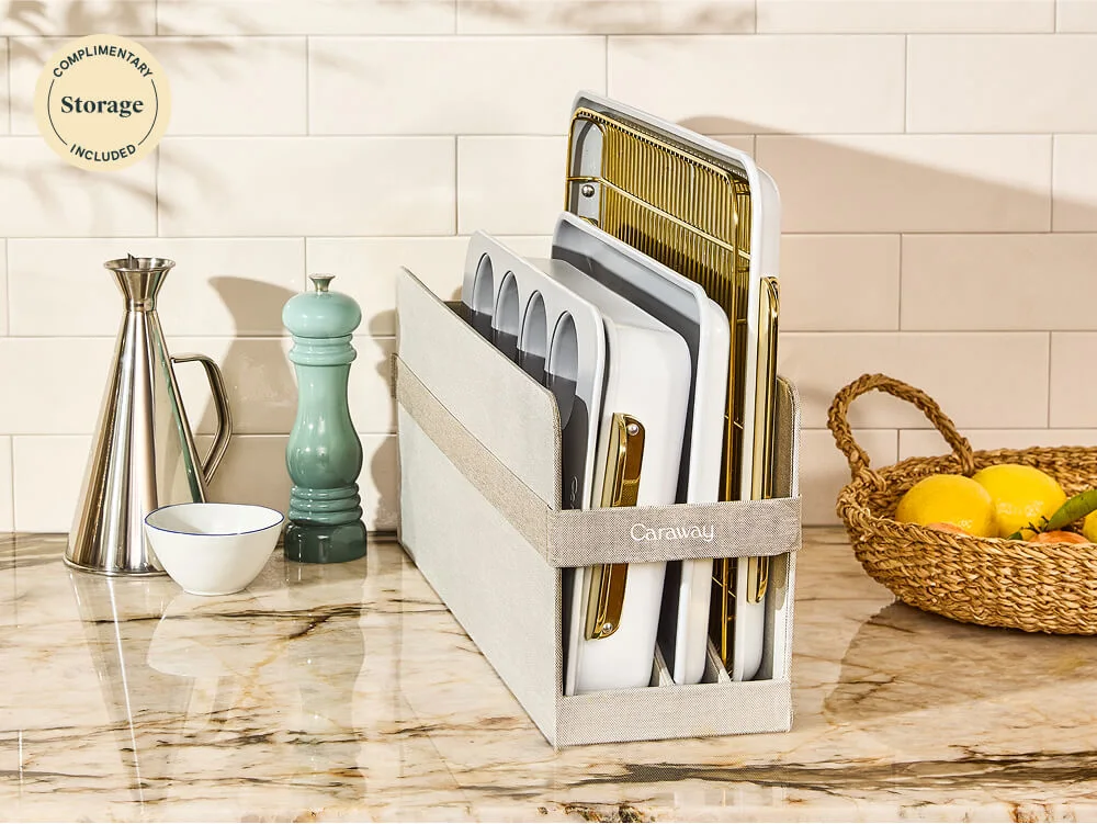 6 Piece Half Bakeware Set - White - Complimentary Storage Included