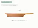 Enameled Cast Iron Skillet - Rust - Detail
