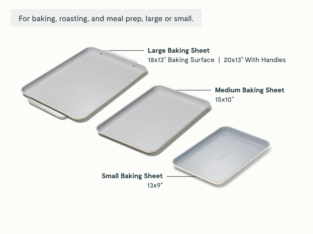Baking Sheet Trio - Cream - Detail
