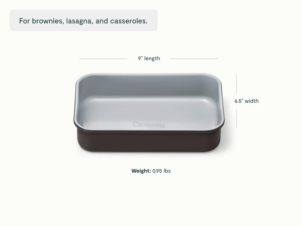 Small Rectangle Pan - Black - Detail