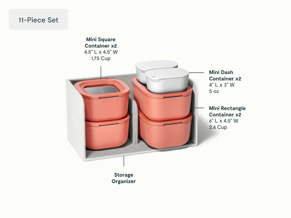 Mini Food Storage Set - Perracotta - Detail