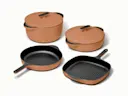 Enameled Cast Iron Set - Rust - Hero