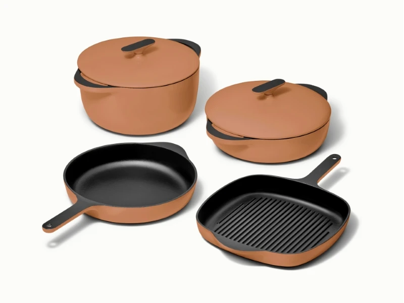 Enameled Cast Iron Set - Rust - Hero