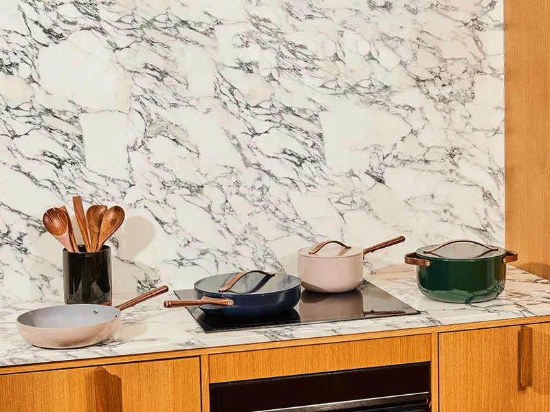 Ceramic Cookware Set - Copper Collection - On Counter