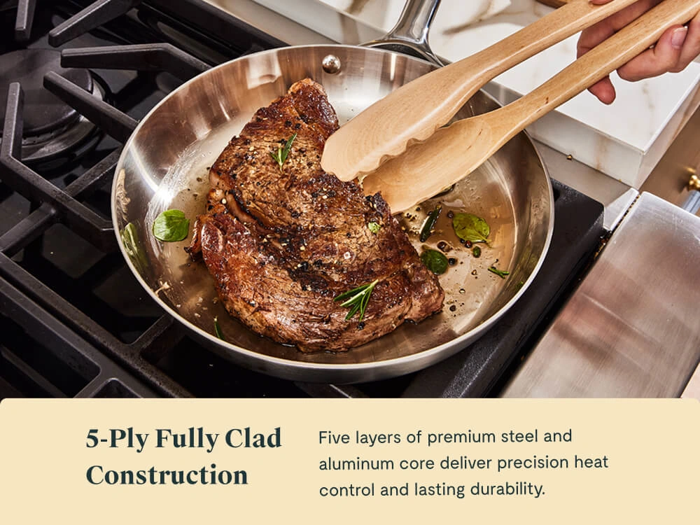 Fry Pan - Stainless Steel - 5-Ply Lifestyle
