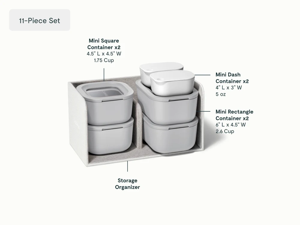 Mini Food Storage Set - Gray - Detail