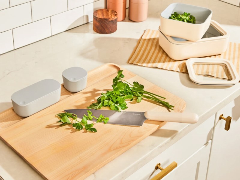 Large Cutting Board - Wood - Cutting Parsley