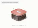 Small Glass Airtight Container - Perracotta - Detail