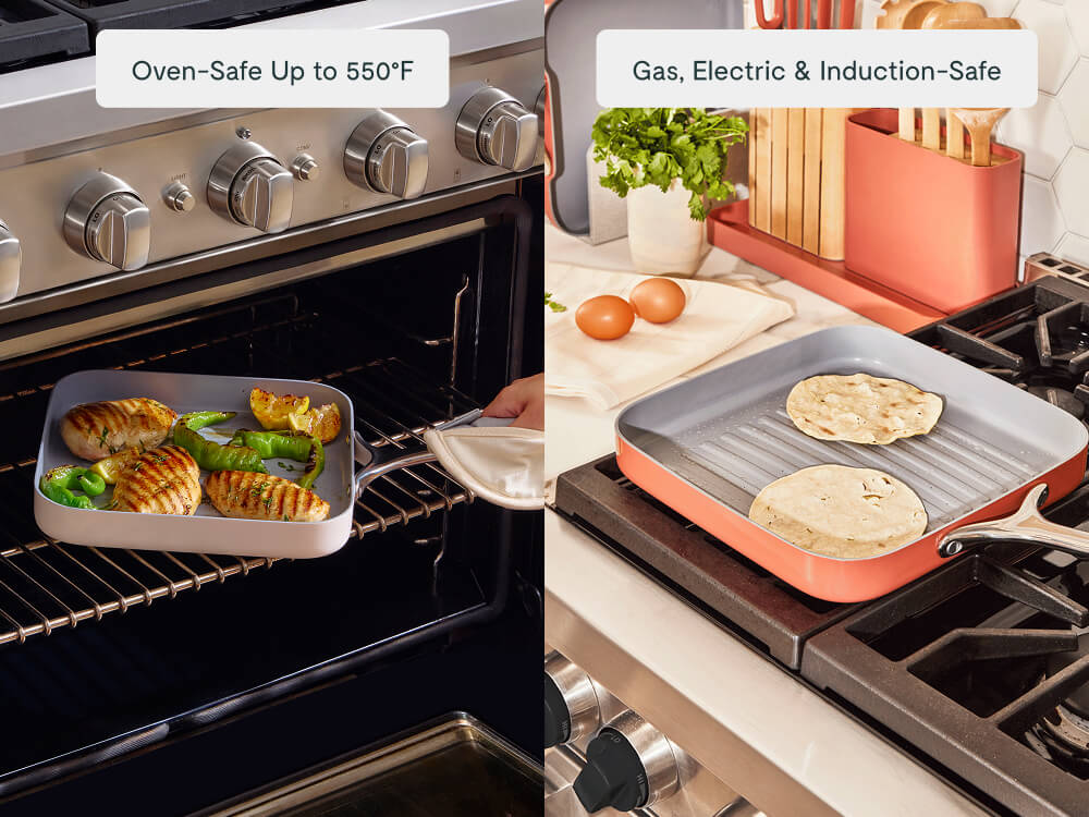 Ceramic Grill Pan | Grill Pan for Stove | Non Stick Grill Pan