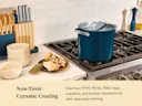 Ceramic Stock Pot - Navy - Stovetop Lifestyle
