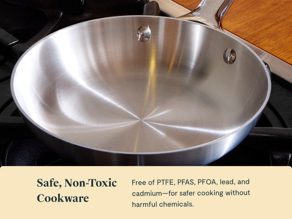 Fry Pan - Stainless Steel - Non-Toxic Lifestyle