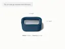 Mini Rectangle Container - Navy - Detail