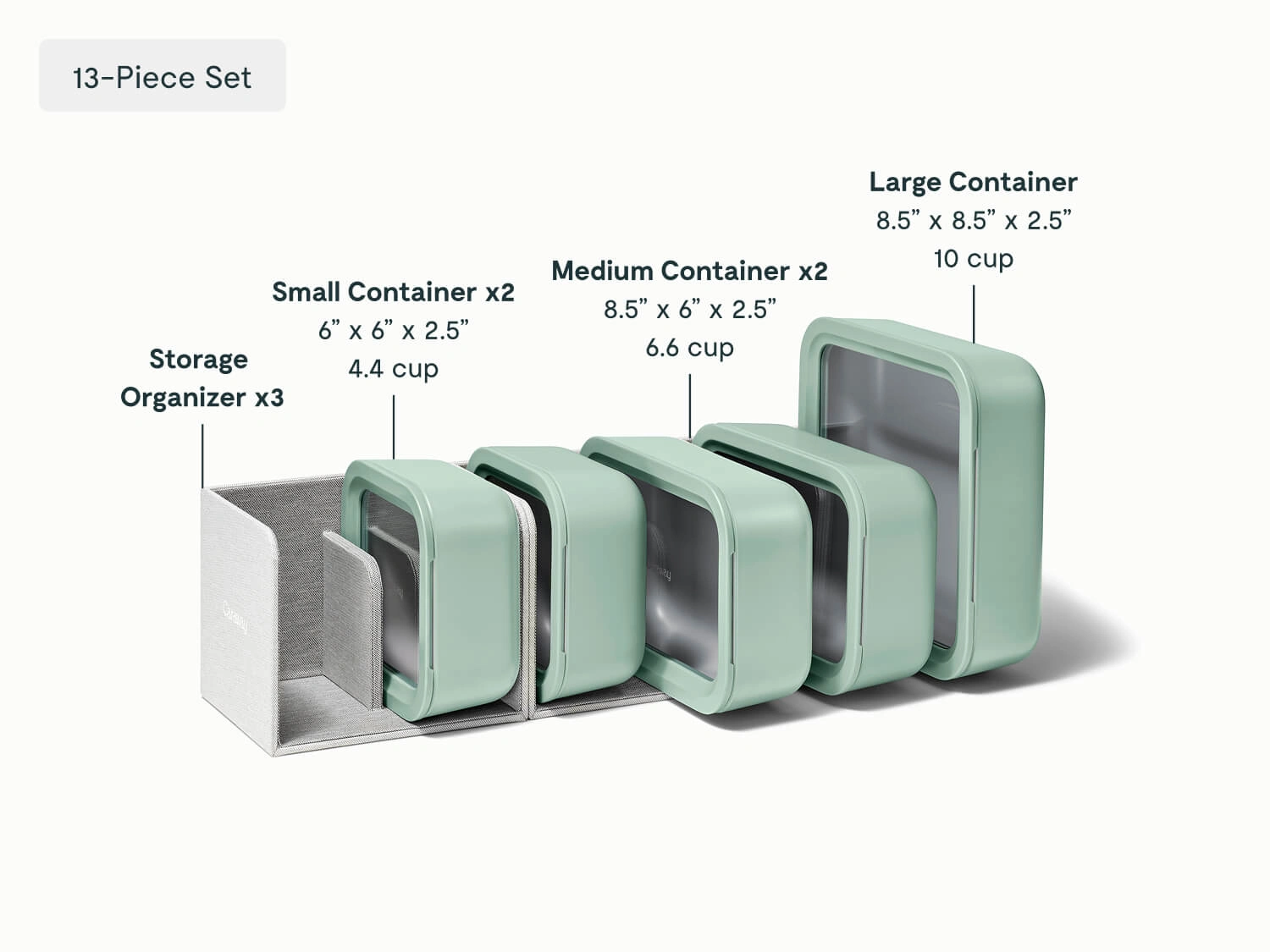 Caraway food storage airtight lid detail