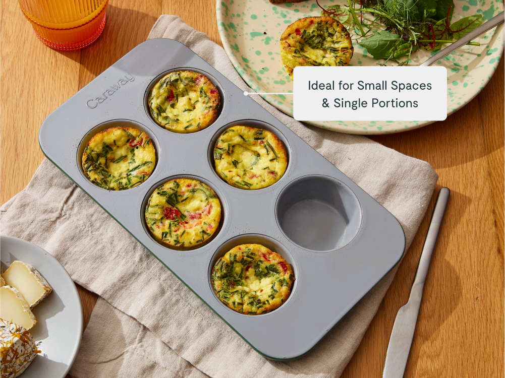 6 Cup Muffin Pan - Sage - Compact Lifestyle