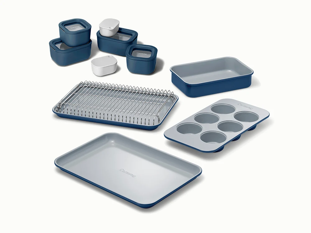 Mini Food Storage & Bakeware Set - Navy - Hero