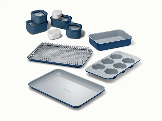 Mini Food Storage & Bakeware Set - Navy - Hero
