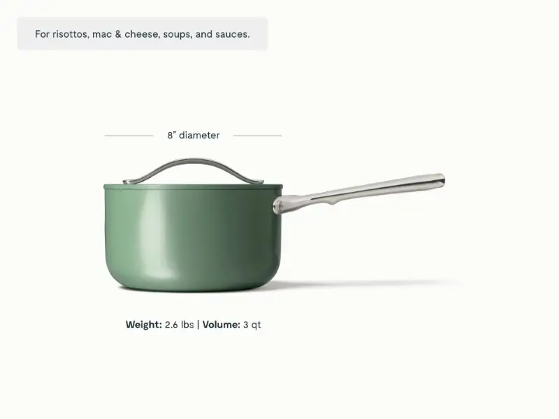 Sauce Pan - Sage - Detail