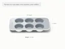 6 Cup Muffin Pan - White - Detail