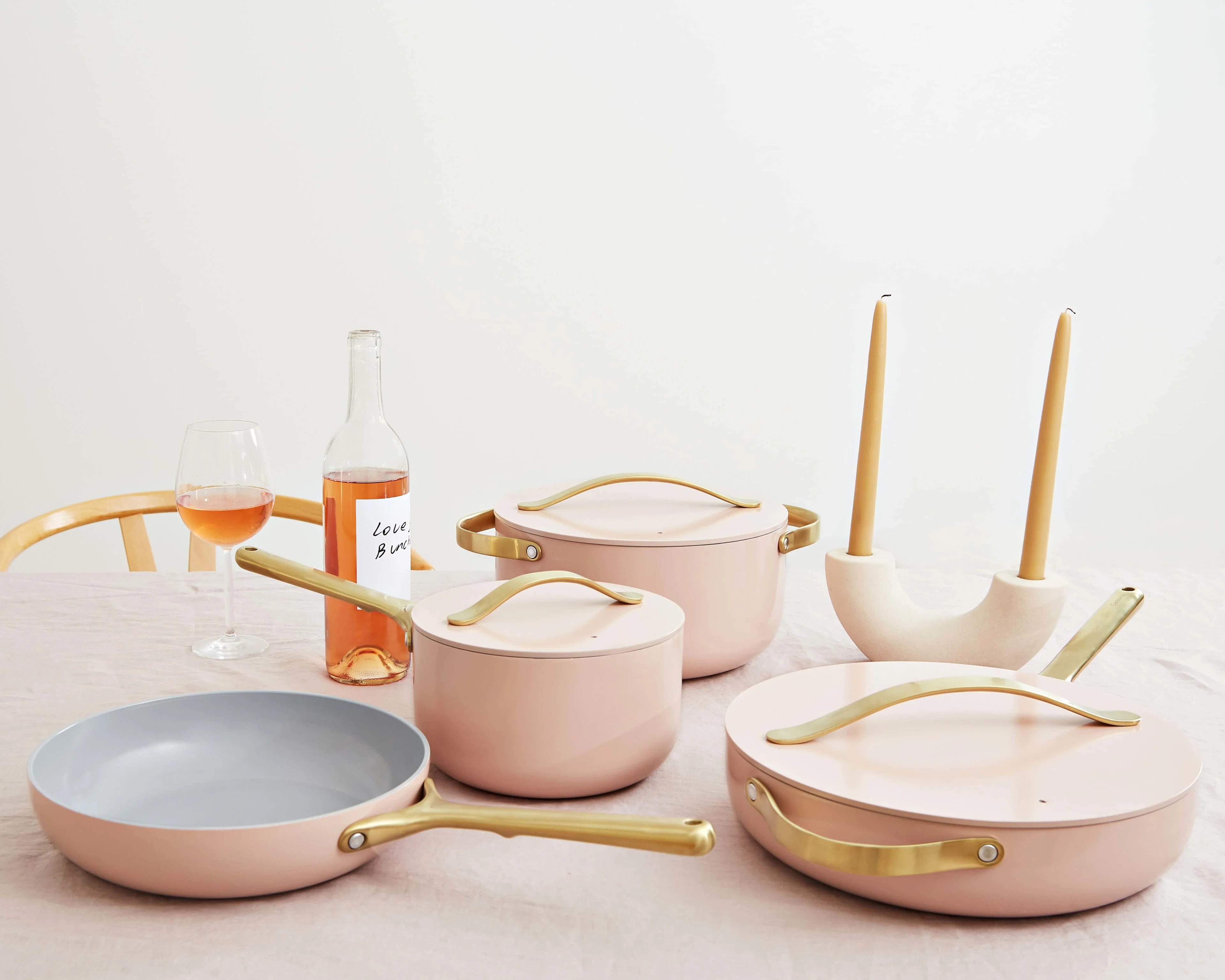 Ceramic Cookware Set - Gold Collection - Rose Quartz
