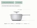 Enameled Cast Iron Mini Sauce Pan - Gray - Detail