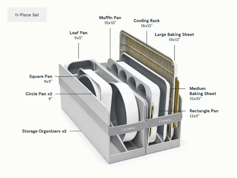 11 Piece Bakeware Set - White - Detail