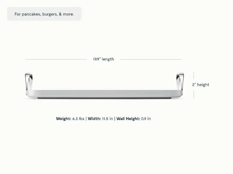 Double Burner Griddle - Gray - Detail