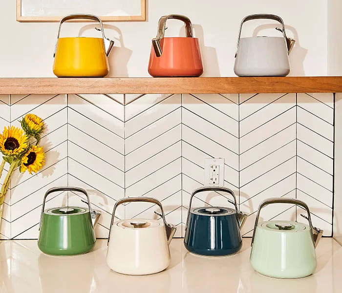 Tea Kettle - All Colors - Assorted Colors - On Counter