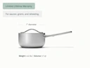 Mini Sauce Pan - Stainless Steel - Weight Dimensions