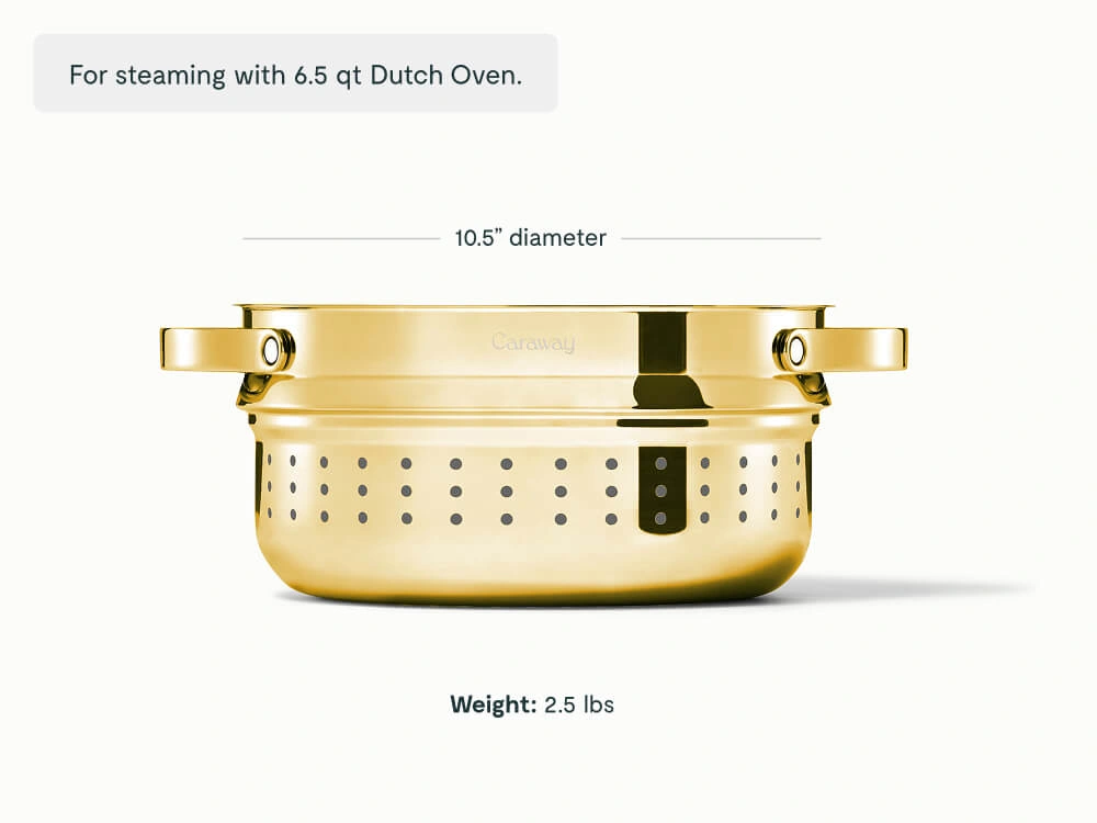 Large Steamer - Glossy Gold - Weight Dimensions