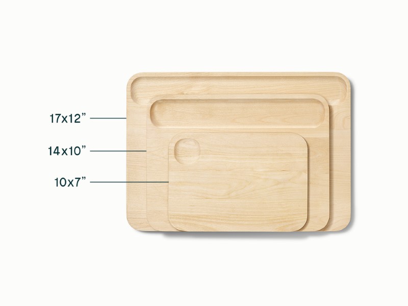 Cutting Boards Set - Wood - Size Comparison