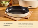 Enameled Cast Iron Large Skillet - Cream - No Seasoning Required