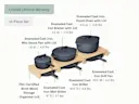 Enameled Cast Iron Set & Mini Duo - Midnight Blue - Detail