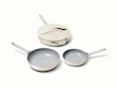 Ceramic Fry Pan Trio - Cream - Hero