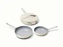 Ceramic Fry Pan Trio - Cream - Hero