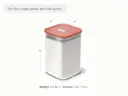 Large Glass Airtight Container - Perracotta - Detail