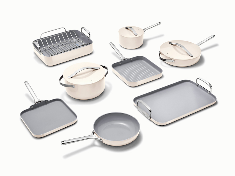 Ceramic-Coated Cookware Bundle - Cream - Hero