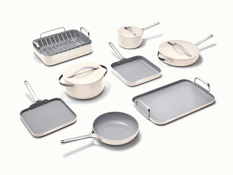 Ceramic-Coated Cookware Bundle - Cream - Hero
