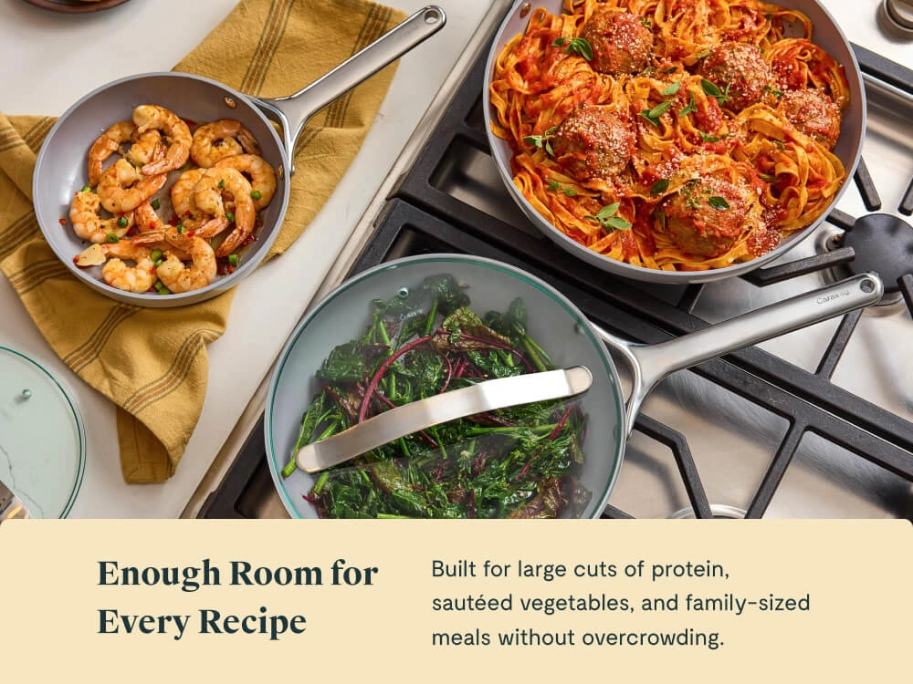 Ceramic Fry Pan - Tablescape Lifestyle - Enough Room for Every Recipe
