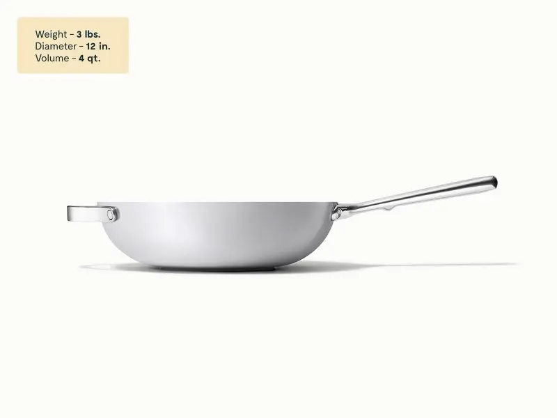 Ceramic Stir Fry Pan - Gray - Detail