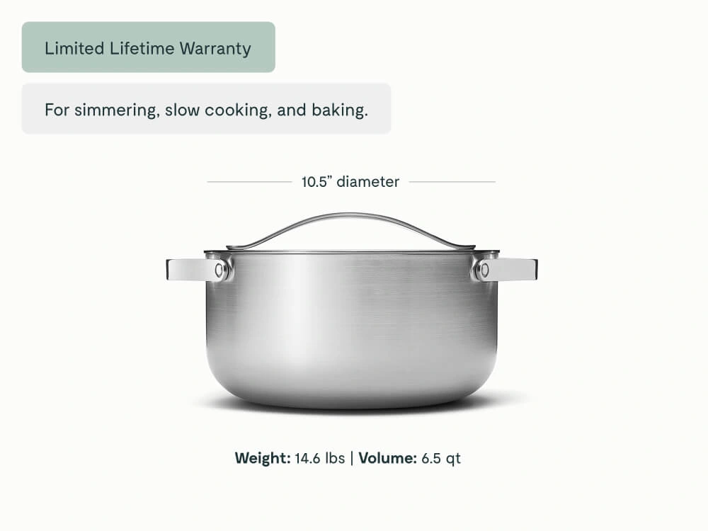 Dutch Oven - Stainless Steel - Weight Dimensions