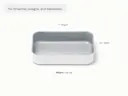 Small Rectangle Pan - White - Detail