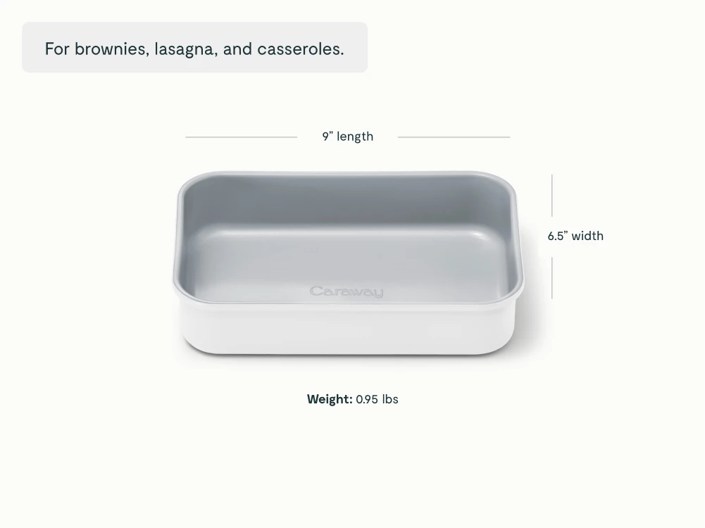Small Rectangle Pan - White - Detail