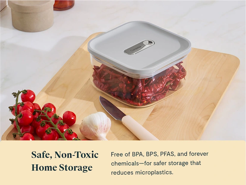Small Glass Airtight Container | Non-Toxic & BPA-Free | Caraway