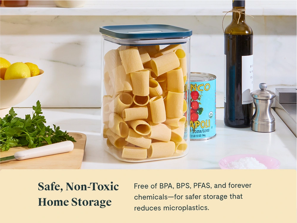 Large Glass Airtight Container - Navy - Kitchen Counter - Lifestyle