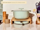 Enameled Cast Iron Skillet & Dutch Oven Duo - Light Mist - Storage Included