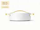 Ceramic Rondeau - White - Side